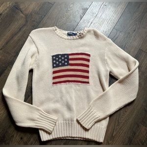 Vintage polo Ralph Lauren flag sweater M